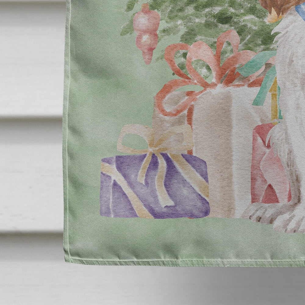 Cavalier Spaniel Tricolor Blenheim Christmas Presents and Tree Flag Canvas House Size