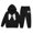 Q111 Black, variant on Angala 2 Piece Outfits For Girls Hooded Long Sleeve Bowknot Print Sweatshirt With Jogger Pants Set Girls Autumn Daily Wear Clothes