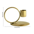 thumbnail image 3 of AuroraX Metal Short Taper Candle Holder Gold Modern O Shape Candlestick Holders Decorative Romantic Vintage Rustic Elegant Candle Stand Valentines Day Table Centerpieces Dining Wedding Decor, 3 of 6