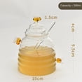 thumbnail image 5 of Small Transparent Glass Honey Jar with Lid - Creative Unpatterned Double Bee Design, Durable Airtight Storage Container for Honey & Dry Goods, Easy-to-Clean Kitchen Decor Accessory, 5 of 5