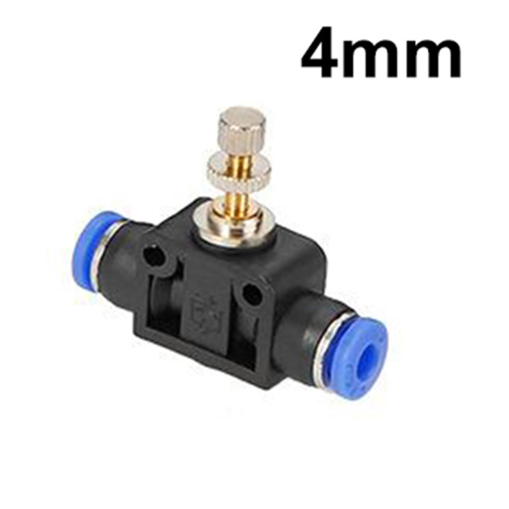 New Air Flow Speed Control Valve Connector Tube Hose Pneumatic Push In Fitting 
