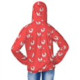 thumbnail image 4 of Xecao Cartoon Rooster Print Fishing Shirts for teenager Long Sleeve UV Sun Protection Hoodie with Zipper Outdoor Hiking Shirts-Large, 4 of 7