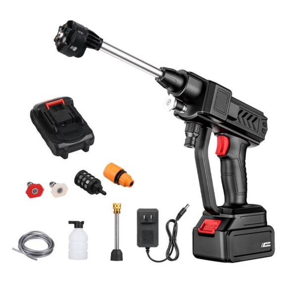 Pressure Washer, Cordless Water Spray Gun with 2 Battery Portable Car Washer Cleaner