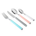 thumbnail image 3 of Mainstays 17 Piece Aura Flatware Set with Storage Rack Multicolor, Service for 4, 3 of 12