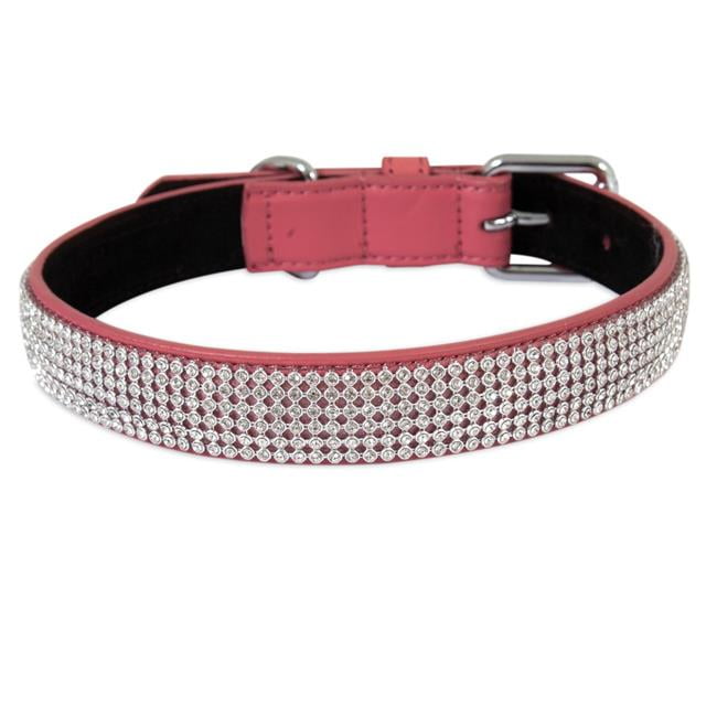 Petmate 12436 Extra Large Bling Leather Dog Collar, Pink 1 in