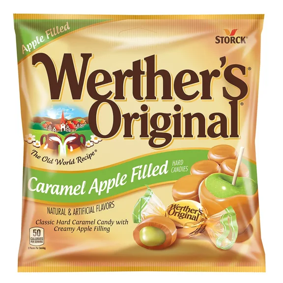 Werther's Original Caramel Apple Filled Hard Candies, 2.65 oz. (2 Bags)