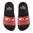 thumbnail image 2 of Disney Boys Pixar Cars Slide, Slip-on Sandals Lightning McQueen Slippers Black Red - 12, 2 of 6