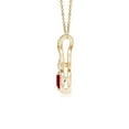 thumbnail image 2 of Angara Natural Ruby Pendant Necklace for Women in 14K Yellow Gold (Size-5mm) - July Birthstone Jewelry | Ruby Infinity Heart Pendant, 2 of 9