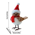thumbnail image 3 of 2Pcs Clearance Sale! Birds Decorations: Standing Bird Figurines With Scarf & Hat For Xmas Tabletop Holiday Party Ornament Desktop Ornament Practical Home Decor 5.9" X 3.9", 3 of 4