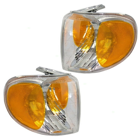 Driver and Passenger Park Signal Corner Marker Light Lamp Lens Replacement for Mercury SUV F87Z13201AB
