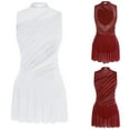 thumbnail image 4 of renvena Costume de Danse Lyrique Robe de Ballet Moderne Sans Manches avec Strass Contemporain Blanc TTG, 4 of 9