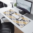 thumbnail image 2 of Long Mouse Pads for Desk,Multicolor Geometric Quatrefoil Pattern Desk Mats on Top Of Desks, Desk Mouse Pad Extra Large with 3mm Non-Slip Base and Stitched Edge for Gaming,Office,Work,Home 31.5"x11.8", 2 of 6