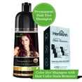 thumbnail image 2 of (4 pack) Herbishh Hair Color Shampoo For Gray Hair – Burgundy Hair Dye Shampoo 3 In 1 | Ammonia-Free 500ml + Color Stain Remover | Hair Color Shampoo For Men & Women, 2 of 9