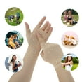 thumbnail image 4 of Unique Bargains 1 Pair Sunblock Fingerless Gloves Floral Thin Sun Block Driving Gloves for Women Nude, 4 of 5