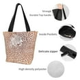 thumbnail image 4 of Balery Leopard Brown Bolsa de Hombro con Diseño, Bolsa Grande y Duradera, Bolsa Versátil para Compras, 4 of 6