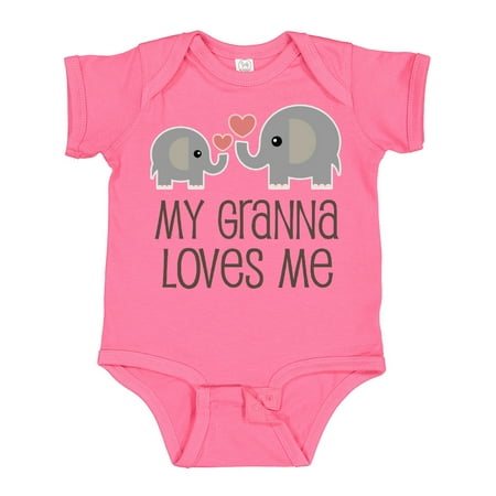 

Inktastic My Granna Loves Me Outfit Gift Baby Boy or Baby Girl Bodysuit