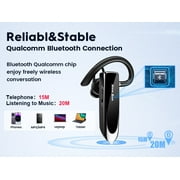 New Bee Bluetooth Headphones V5.0 Wireless (24H Talk Time/180D Standby) w/Mic, Dual Device Connectivity for iPhone/Android/Samsung/Laptop, Business Trucker Headsets,Black