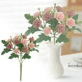 thumbnail image 2 of Fake Hydrangea Flowers, Artificial Silk Hydrangeas with Stems, Faux Hydrangea Bouquets for Home Wedding Party Table Core Decoration, 1 Pcs, 11.4x4.72", 2 of 9