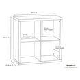 thumbnail image 6 of ClosetMaid 4 Cube Storage Shelf Bookshelf Organizer with Back Panel, Gray, 6 of 9