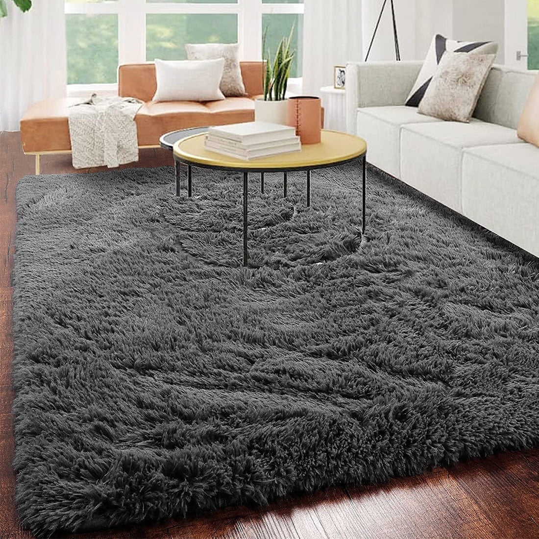 ?Dark Grey Rugs for Bedroom