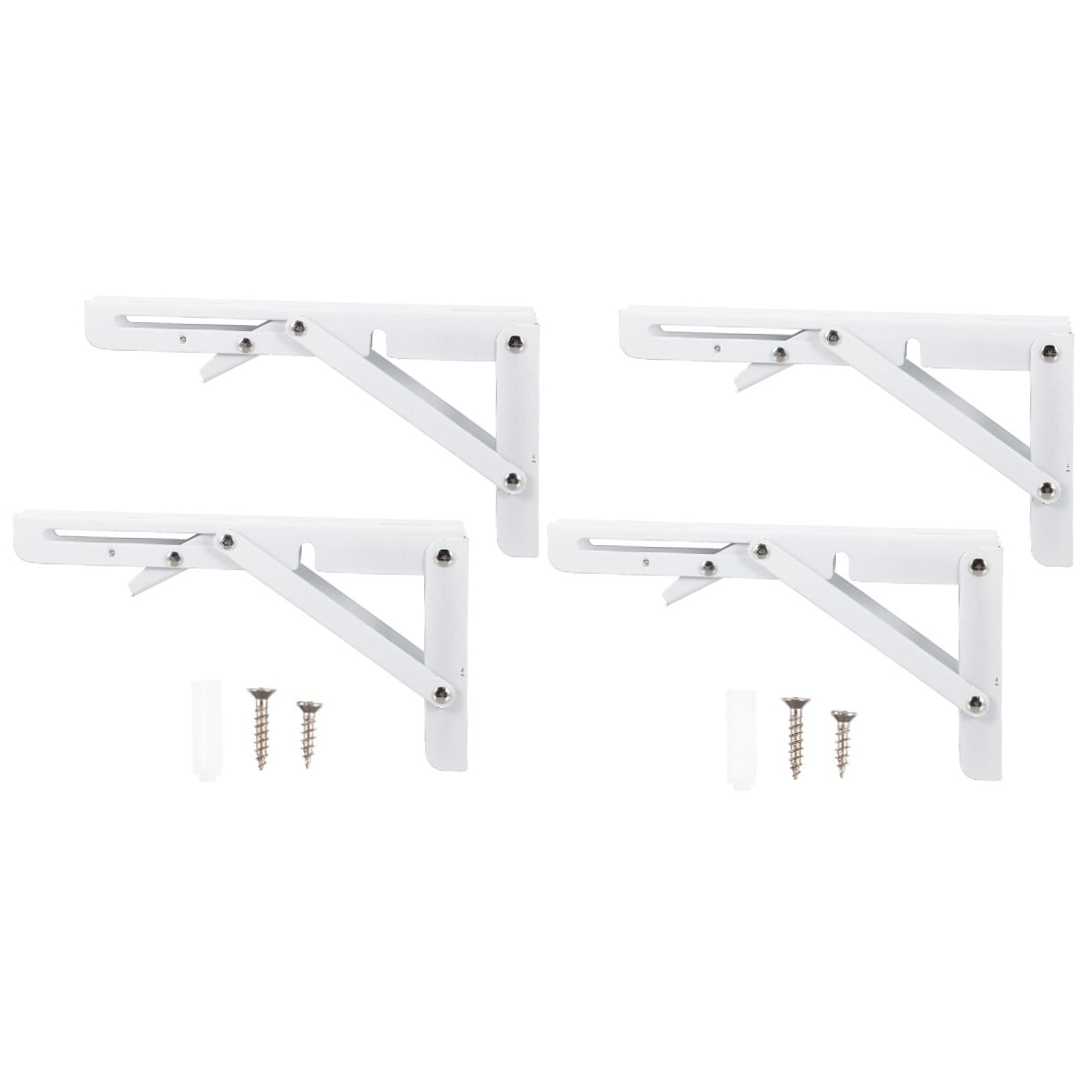 unbranded 4 Pieces  8 inch Folding Shelf Bracket Triangle Table Hinge for DIY Table Bench