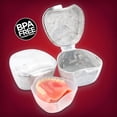 thumbnail image 2 of Practicon Easy Open Denture Bath & Case, with Strainer Basket for Soaking, Cleaning, and Storage, Two Pack (Marble & Marble), 2 of 6
