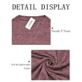 thumbnail image 4 of NISVIYA Plus Size Shirts for Women Dressy V Neck Tops Loose Fit Long Sleeve Tunics Elegant Blouse, 4 of 5
