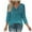 Sky Blue Plus Size Blouse for Women_e, variant on CYMMPU Tunic Tops 3/4 Sleeve Spring Tops Blouses for Women Dressy Casual Flower Pattern V Neck Loose Fit Fall Trendy Shirts Business Elegant Work Tops T-Shirts Green L