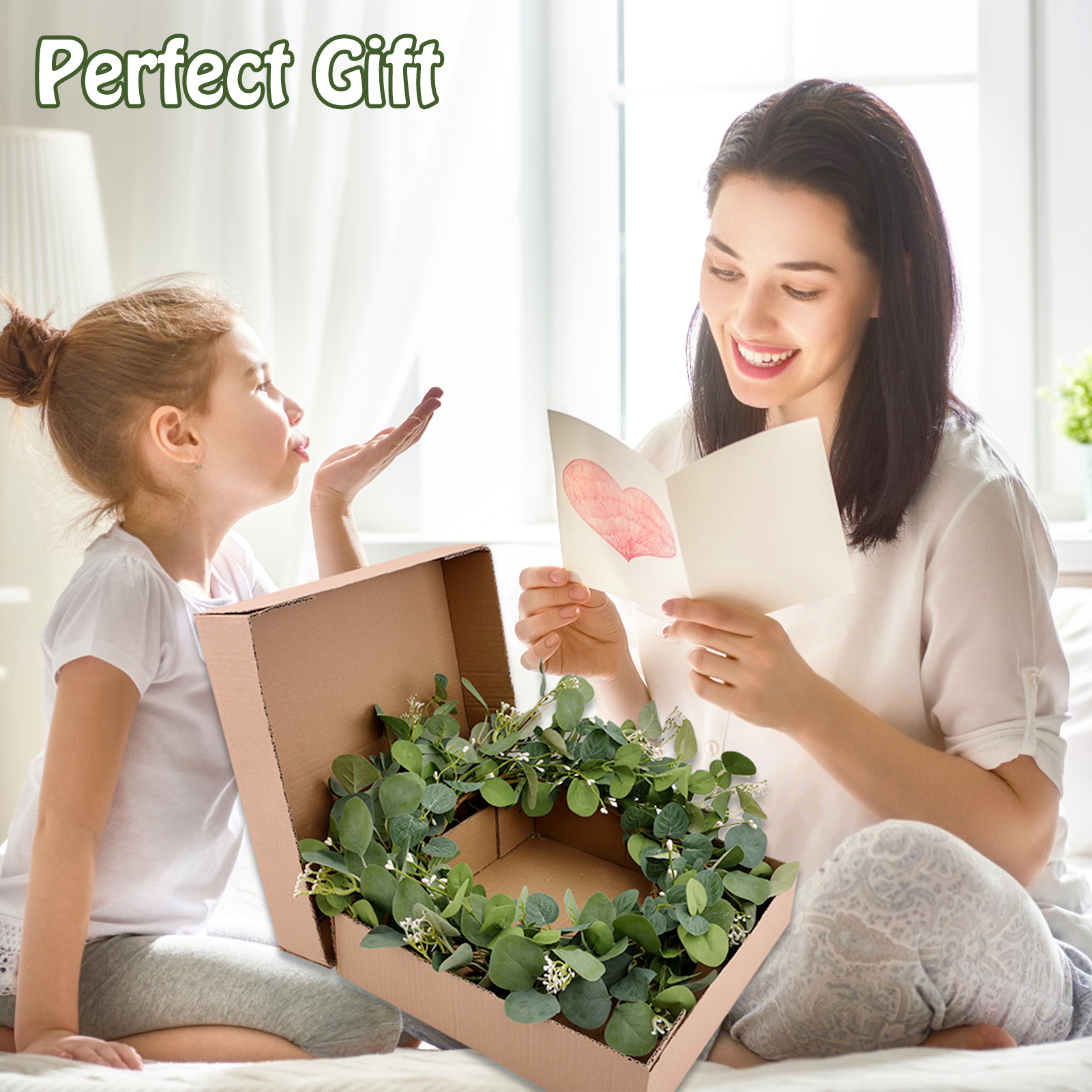 Fabulas 20-Inch Eucalyptus Artificial Wreath photo 6