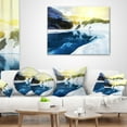 thumbnail image 3 of Designart Large Blue High Mountains Lake - Landscape Printed Throw Pillow - 16x16, 3 of 4