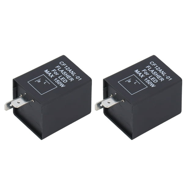 Relé intermitente LED, 2 piezas Intermitente LED Relé de luz intermitente LED de 2 pines El mejor de su clase