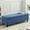 Blue, variant on DEXS Storage Ottoman 50.2 Inch Upholstered Fabric Bench with Button Tufted Top, High Weight Capacity End of Bed Bench for Living Room and Bedroom Supports 304 lbs.Grey