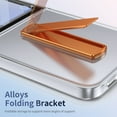 thumbnail image 5 of ELEHOLD Case for Samsung Galaxy Z Flip 7, Clear Stand Phone Case with Built-in Screen Protector, Wireless Charging Compatible,Orange, 5 of 8
