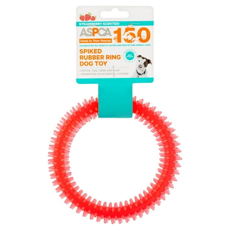 Get The Aspca Strawberry Scented Pink Squeaky Spiked Ring Dog Toy 4 75 X 1 5 X 8 Pink From Walmart Now Accuweather Shop
