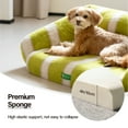 thumbnail image 5 of Mewoofun Fluffy Soft Dog Bed Couch, Large Cat Sofa for Dogs &Cats,Green & White,35.5 x 23.6, 5 of 7