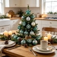 thumbnail image 6 of Christmas Ornament Gift Set, 24-Piece Painted Assorted Shape Tree Decorations, Green, for Trees, Wreaths and Garlands, 6 of 6