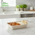 thumbnail image 5 of EcoQuality 34oz Disposable Bowls with Fiber Lids - Rectangular Compostable Sugarcane Fiber Biodegradable Paper Eco-Friendly Take Out Food Storage Containers, Microwave Safe, Meal Prep (300 PACK), 5 of 8