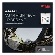 WypAll PowerClean X80 Cloths Heavy Duty Wipes (41025), Jumbo, Extended Use Towels, White (1 Roll of 455 Sheets, 455 Sheet Total)