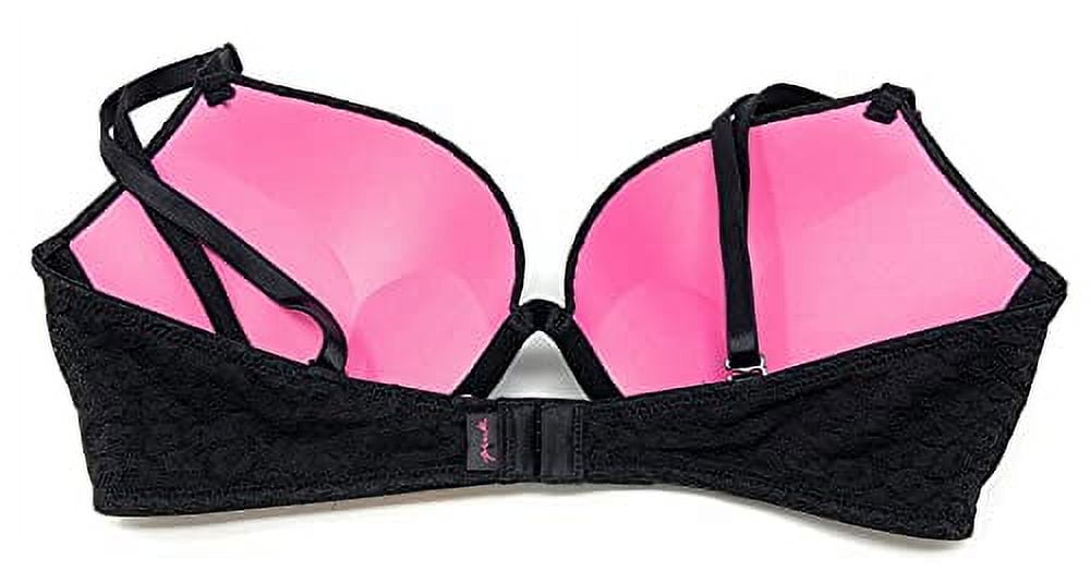 Victoria's Secret Pink Wear Everywhere Super Push-Up Bra 34B Black Leopard  Lace