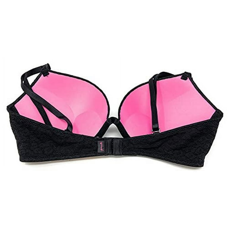 Victoria's Secret Pink Wear Everywhere Super Push-Up Bra 34B Black Leopard  Lace