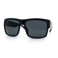 thumbnail image 4 of Brush Kush Graffiti Logo Rectangle Sport Horn Rim Plastic Sunglasses Shiny Black Gold Logo, 4 of 8