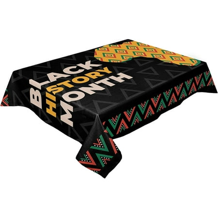 

Mindunm Table Cloth Africa Map Black History Month 60 X 102 Inch Oil Proof Spill Proof Wipe Clean Durable Table Cover for Dining Table Home-Use Picnic Kitchen Dinner Restaurant