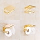 thumbnail image 4 of Soporte para papel higiénico, soporte para pañuelos de baño para montaje en pared con estante de almacenamiento, autoadhesivo, aluminio (dorado), 4 of 5