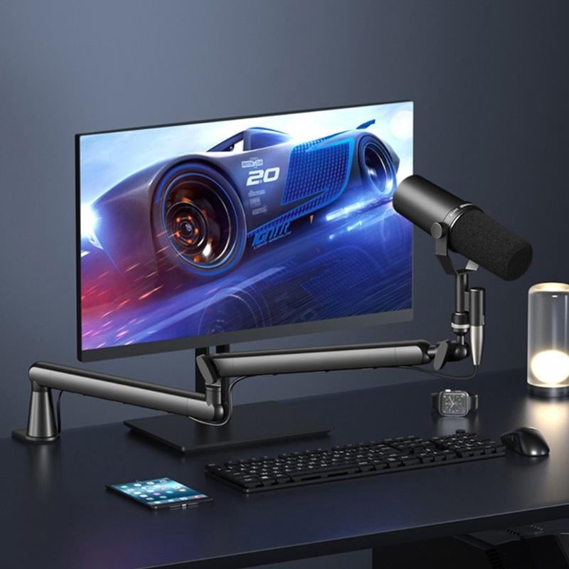 Adjustable Microphones Scissor Arm Stand Metal for Recording and Broadcasting