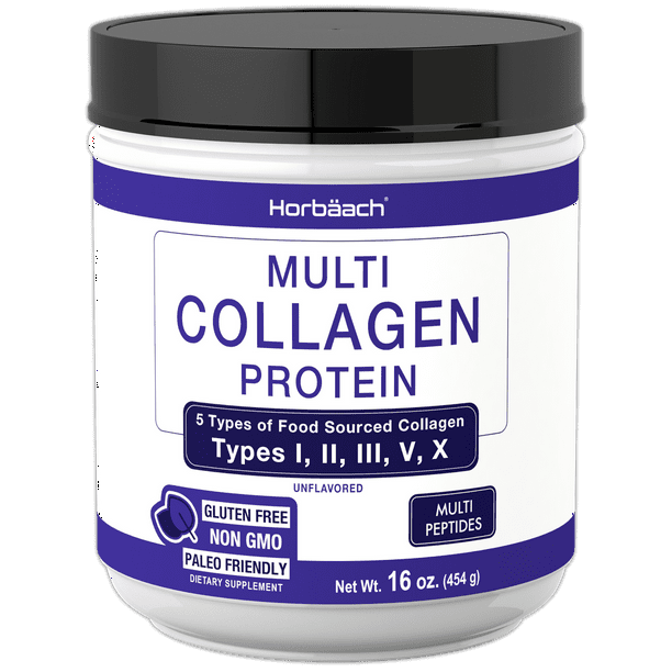 Multi Collagen Protein Powder 16 2 Oz Type I Ii Iii V X Hydrolyzed Collagen Peptide Protein Powder Keto Paleo Friendly Unflavored Non Gmo Gluten Free By Horbaach Walmart Com Walmart Com