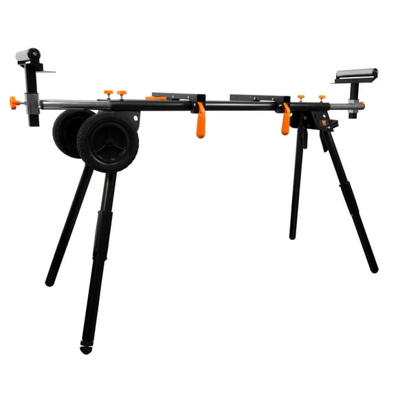 WEN Collapsible Rolling Miter Saw Stand with 3 Onboard Outlets