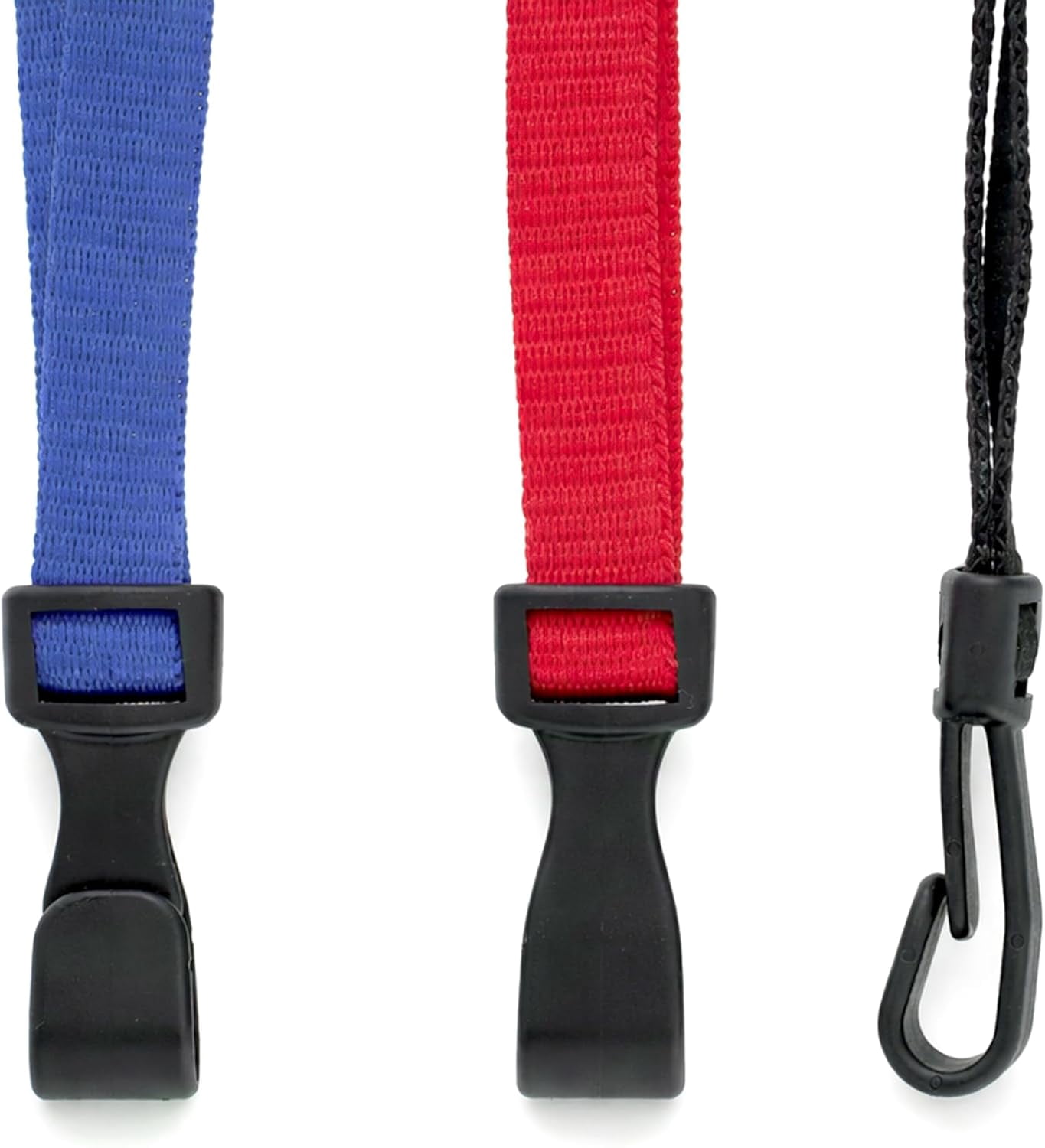 Bulk 100 Pack - Specialist ID Triple Breakaway Safety Lanyard - Multiple Break Away Clasp Lanyard with 3 Point Breakaway Design - Extra Safe ID Badge Holder for Teachers, Nurses & Healthcare (Red)