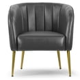 thumbnail image 4 of Set of 2 Ardal Green Velvet Arm Chair with Golden Metal Legs, 4 of 7