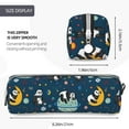 thumbnail image 3 of Fotbe Space Sleeping Panda Pattern Leather Pencil Case, Pencil Pouch with Durable Zipper, Compact and Stylish Organizer for Stationery, Art Supplies, Travel Essentials, 3 of 7