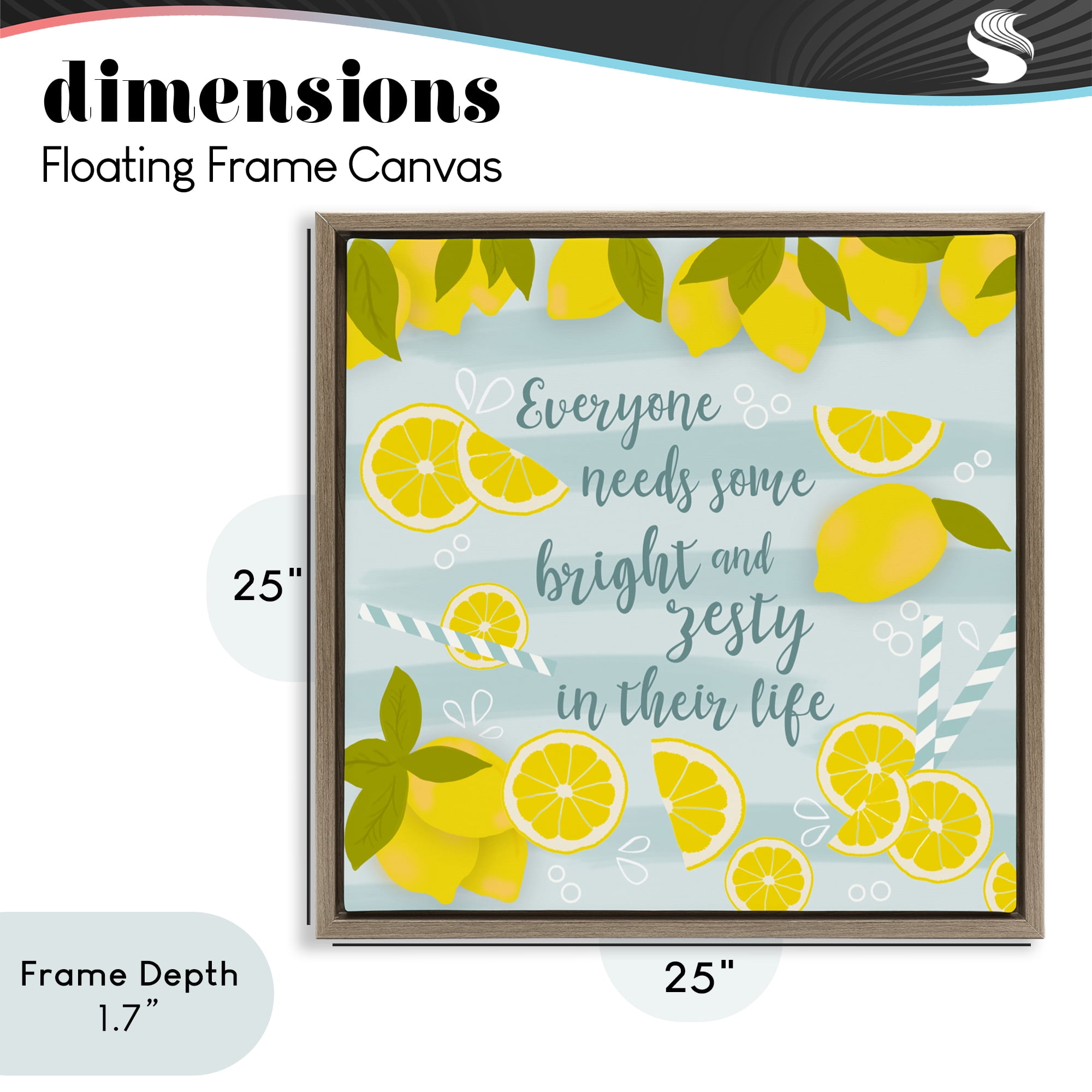 Stupell Industries Everyone Needs Bright & Zesty Brown Framed Floater Canvas Wall Art, design by Anna Quach